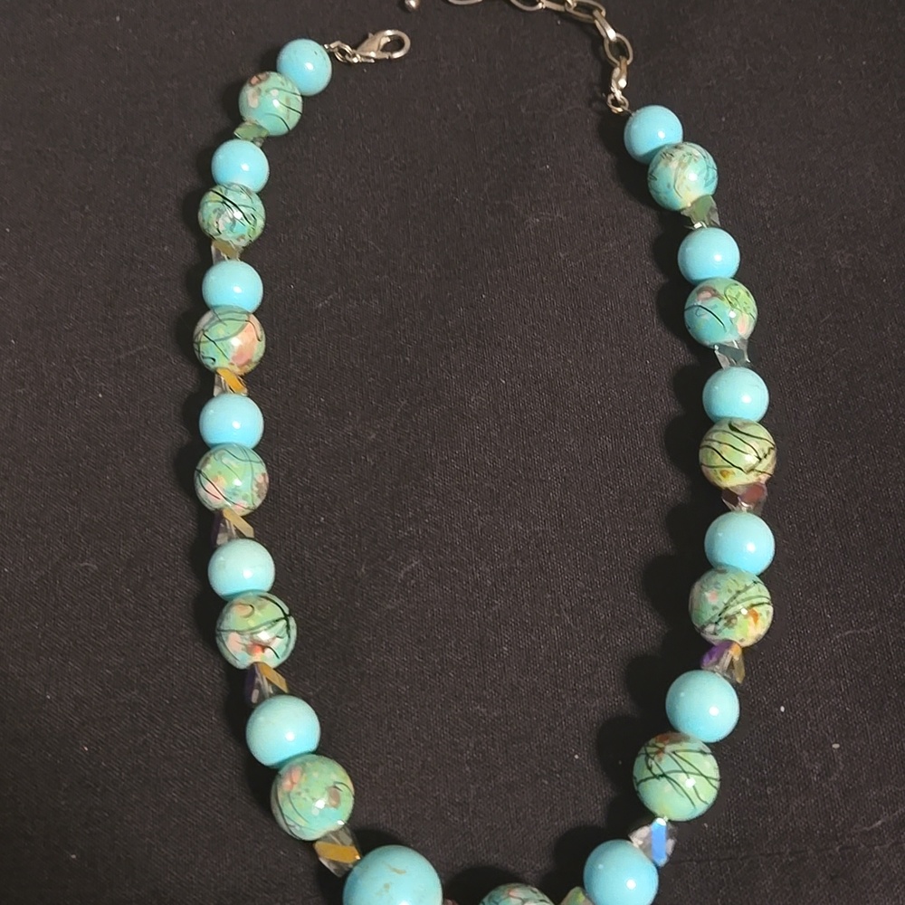 Chunky Turquise 9" Necklas